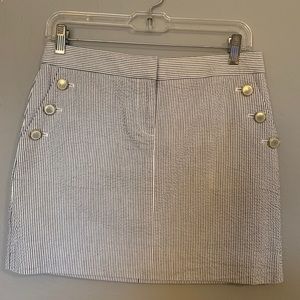 JCrew pinstripe mini skirt